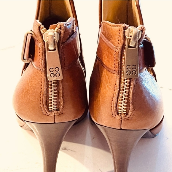 Coach 1941 Ann leather stiletto ankle boots in camel size 7 - Picture 4 of 10